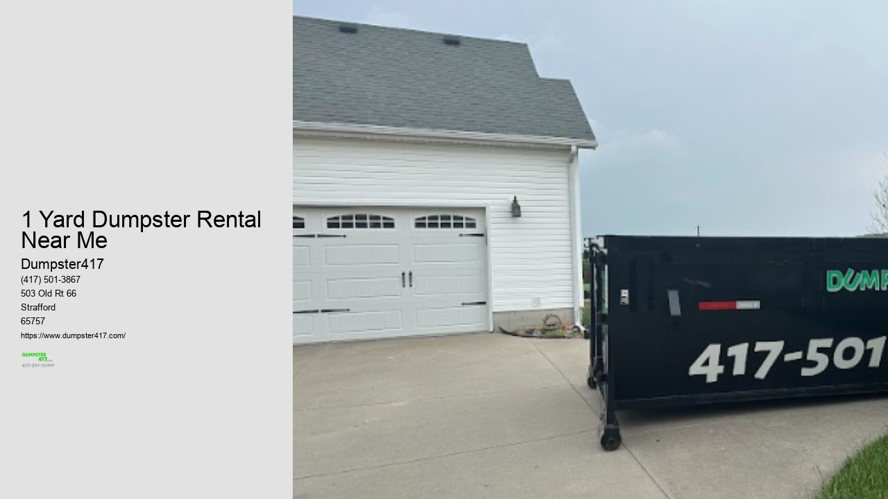 1 Yard Dumpster Rental Near Me